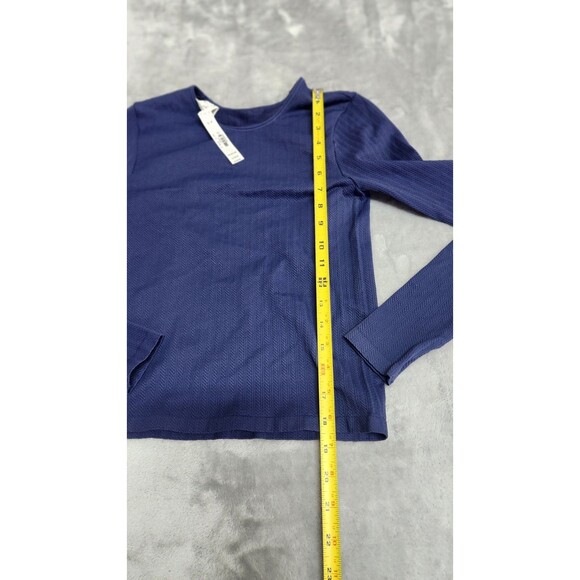 Victoria's Secret Women's Small Blue Soft Seamless Cable Long-Sleeve Top NWT - Picture 3 of 8